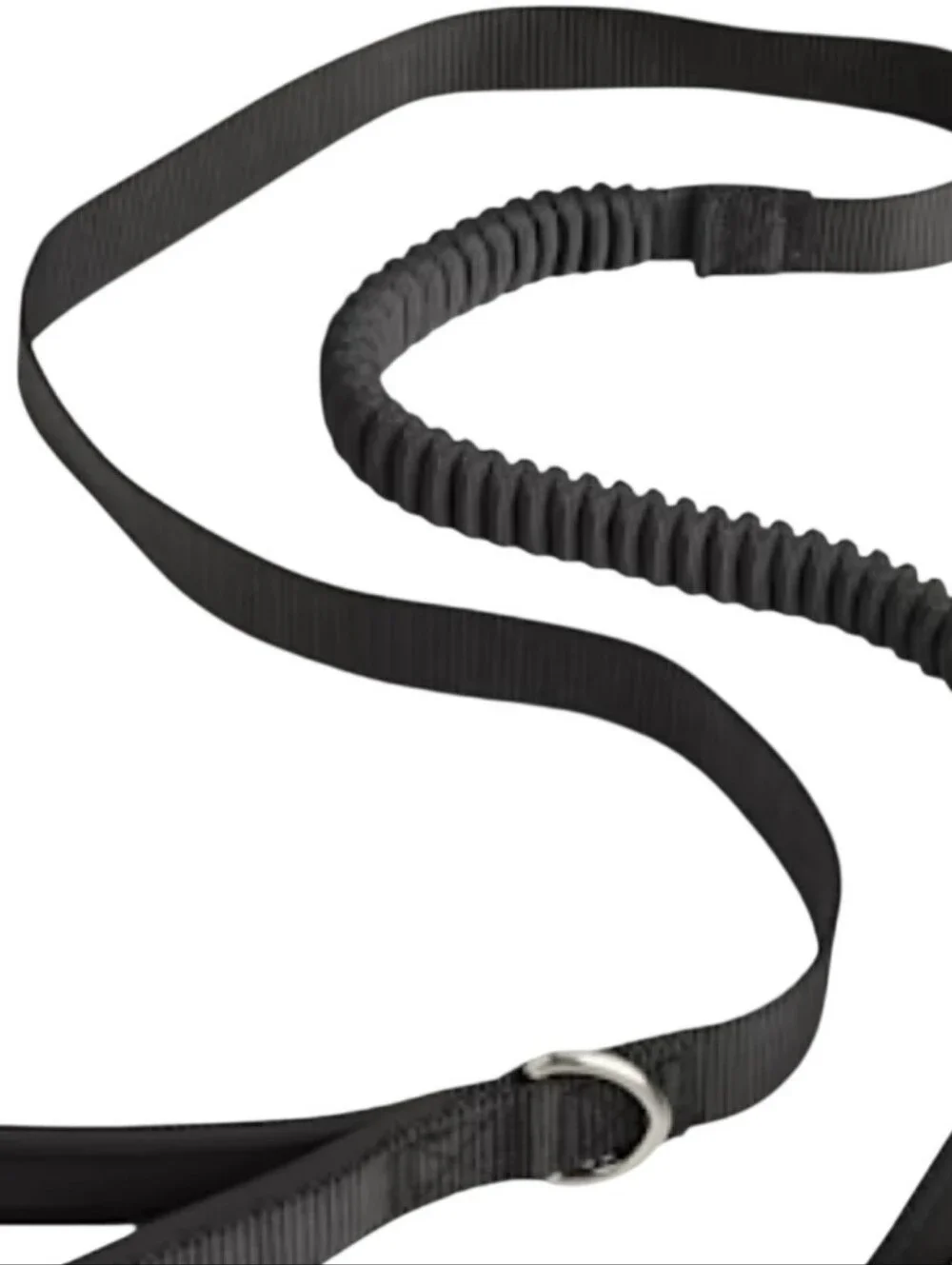 Black Shock-Absorbent Dog Leash - Durable Nylon